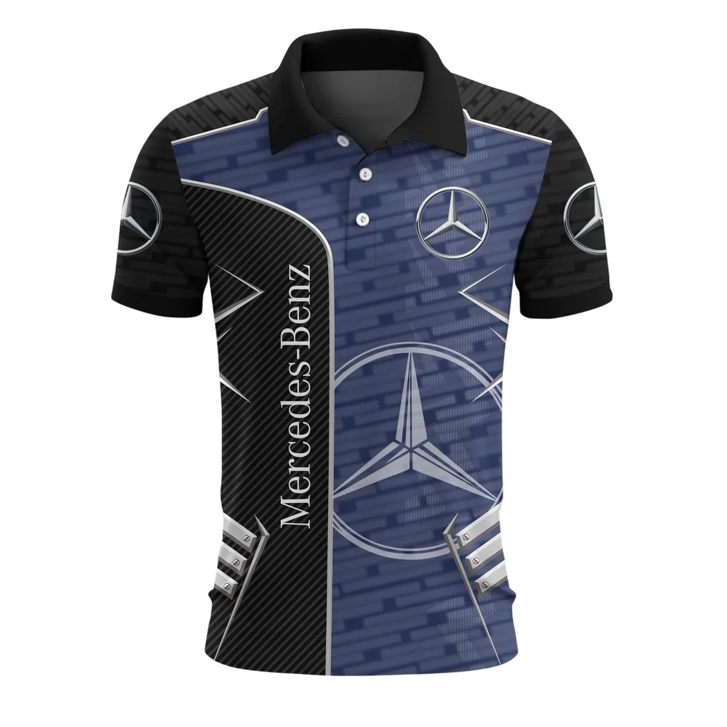 Luxury Sports Car Polo Shirt, Casual Street Button Shirt CAR532111325113-Navy Blue
