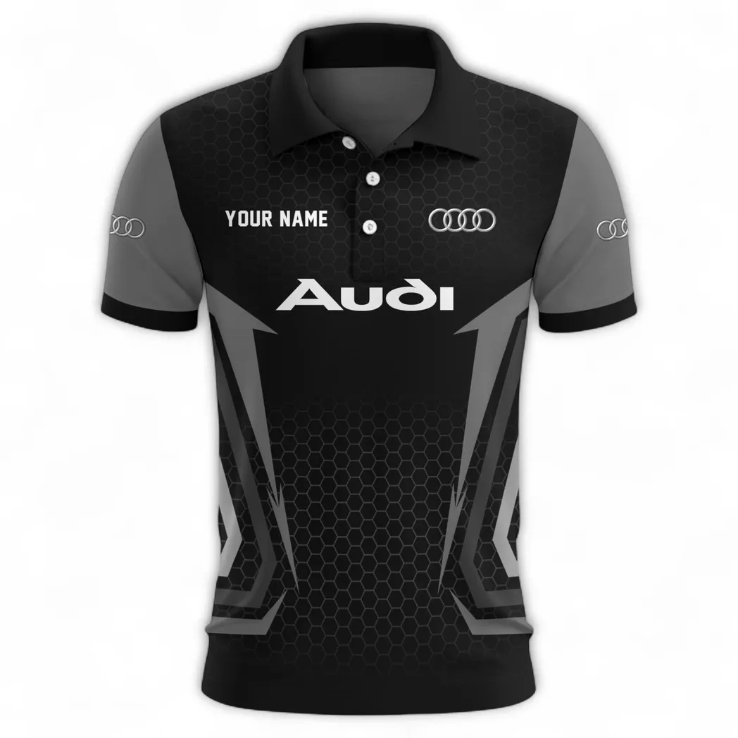 Modern Coupe Polo Shirt, Durable Streetwear Button Shirt CAR526 - Gray - Image 2