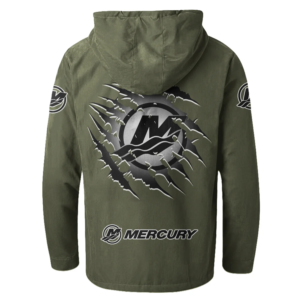 Nautical Propulsion Flannel Hoodie, Auto Fan Hooded Flannel HVN1327MM - Green - Image 4