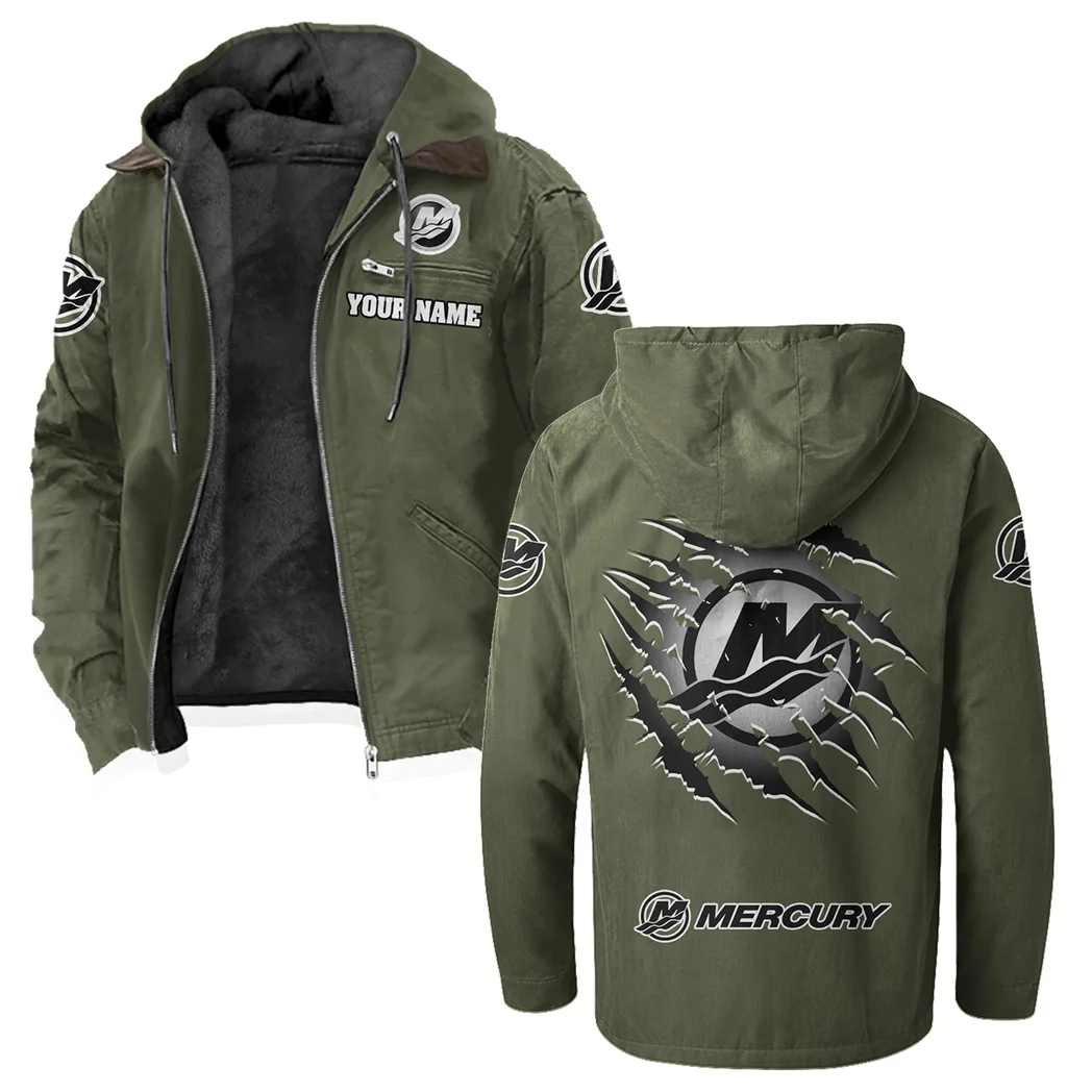 Nautical Propulsion Flannel Hoodie, Auto Fan Hooded Flannel HVN1327MM - Green - Image 2