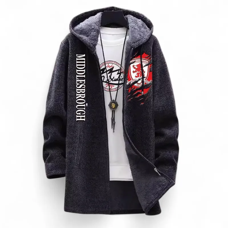 North East Reds Fleece Windbreaker Jacket, Winter Game Windbreaker EPL127 - Black - Image 2