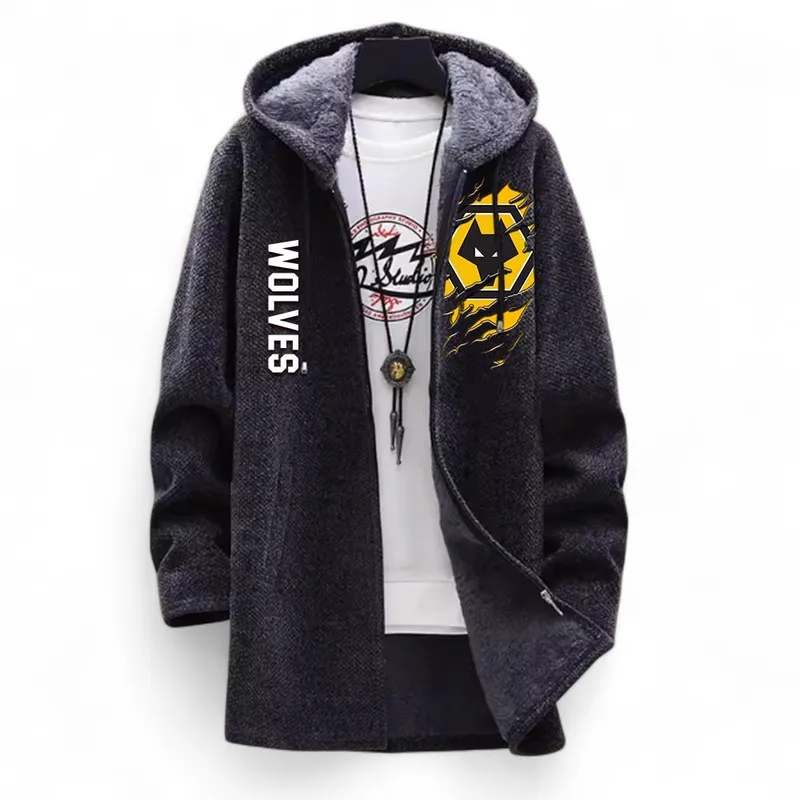 Northern Wolf Pride Fleece Windbreaker Jacket, Winter Game Windbreaker EPL127 - Black - Image 2