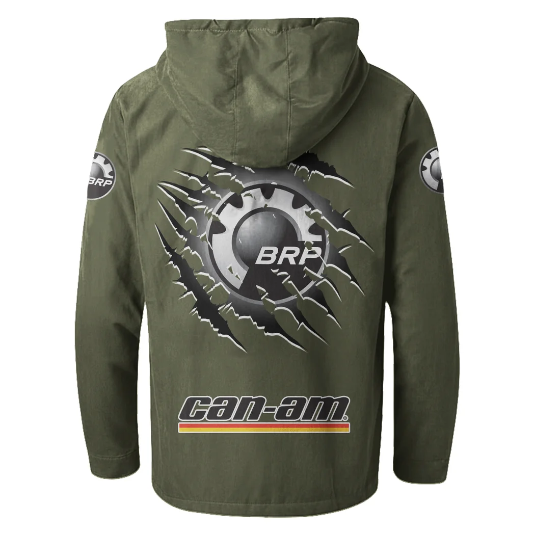 Off-Road Adventure Bike Flannel Hoodie, Bold Automotive Hoodie HVN1327BR - Green - Image 4