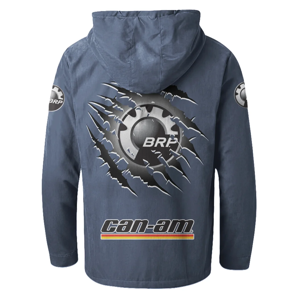 Off-Road Adventure Bike Flannel Hoodie, Bold Automotive Hoodie HVN1327BR - Navy Blue - Image 4