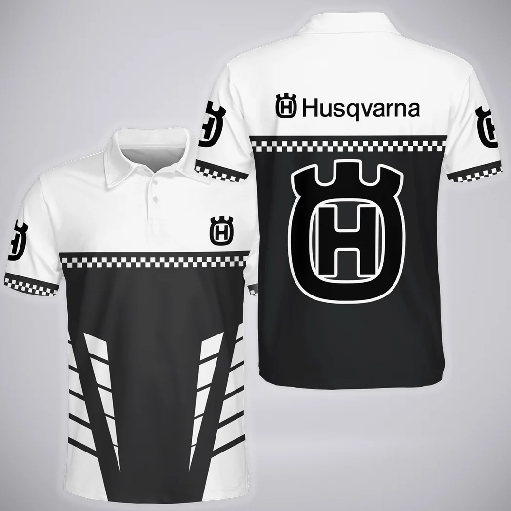 Off-Road Racer Polo Shirt Exclusive Logo, Rugged Casual Button Shirt HVN1385HU - Image 2