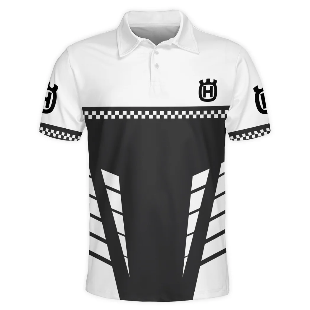 Off-Road Racer Polo Shirt Exclusive Logo, Rugged Casual Button Shirt HVN1385HU - Image 3