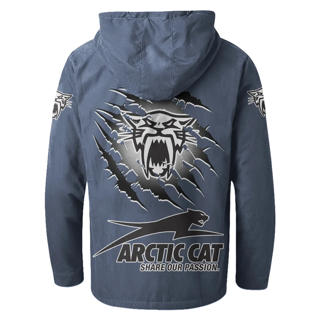 Off-Road Ride Flannel Hoodie, Rider's Everyday Hoodie HVN1327AR - Navy Blue - Image 4