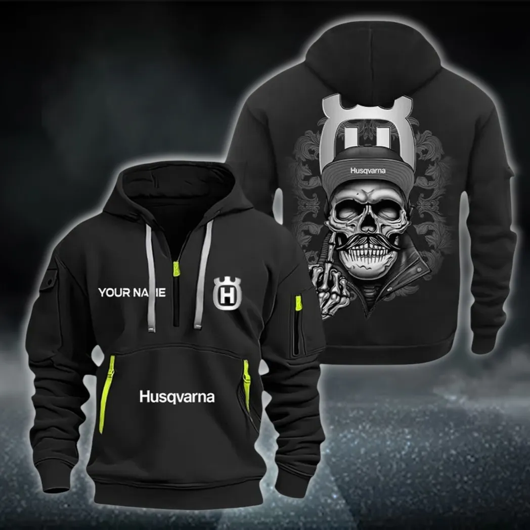 Off-Roader Hoodie Half Zipper, All-Season Fan Half-Zip Hoodie CAR166 - Black