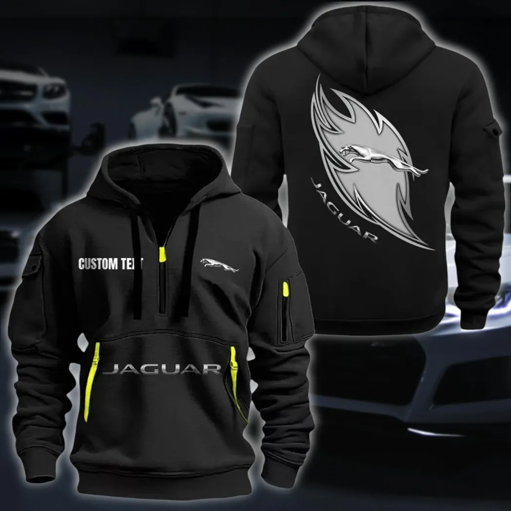 Open-Air SUV Hoodie Half Zipper, All-Season Fan Half-Zip Hoodie CAR170 - Black