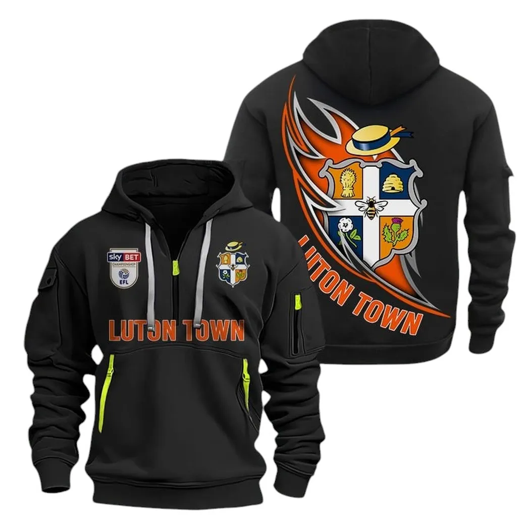Orange Shirt Army Hoodie Half Zipper, Sport Spirit Hoodie EPL270 - Black