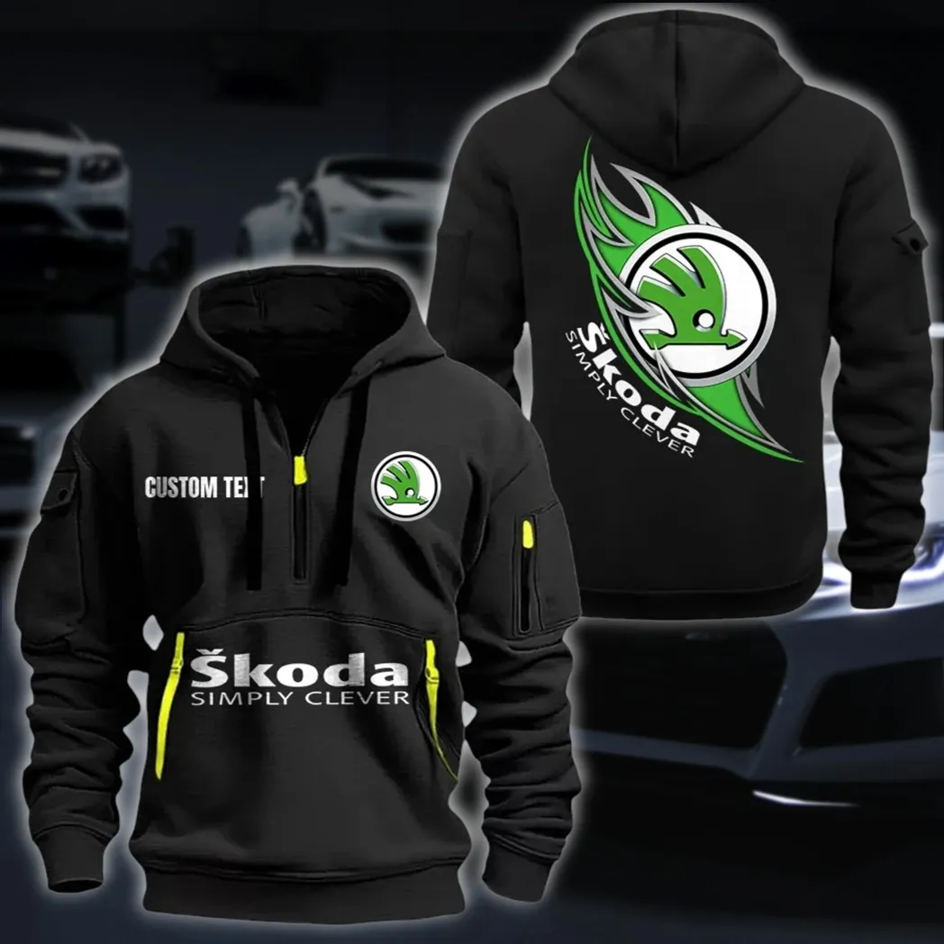 Passenger Car Hoodie Half Zipper, Game Time Hoodie CAR170 - Black