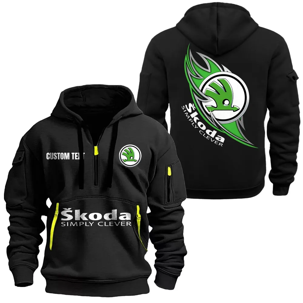 Passenger Car Hoodie Half Zipper, Game Time Hoodie CAR170 - Black - Image 2
