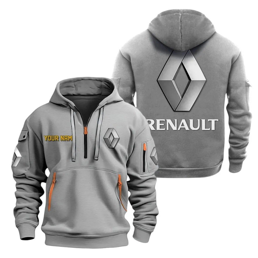 Passenger Vehicle Hoodie Half Zipper, Bold Energy Hoodie CAR200 - Gray - Image 2