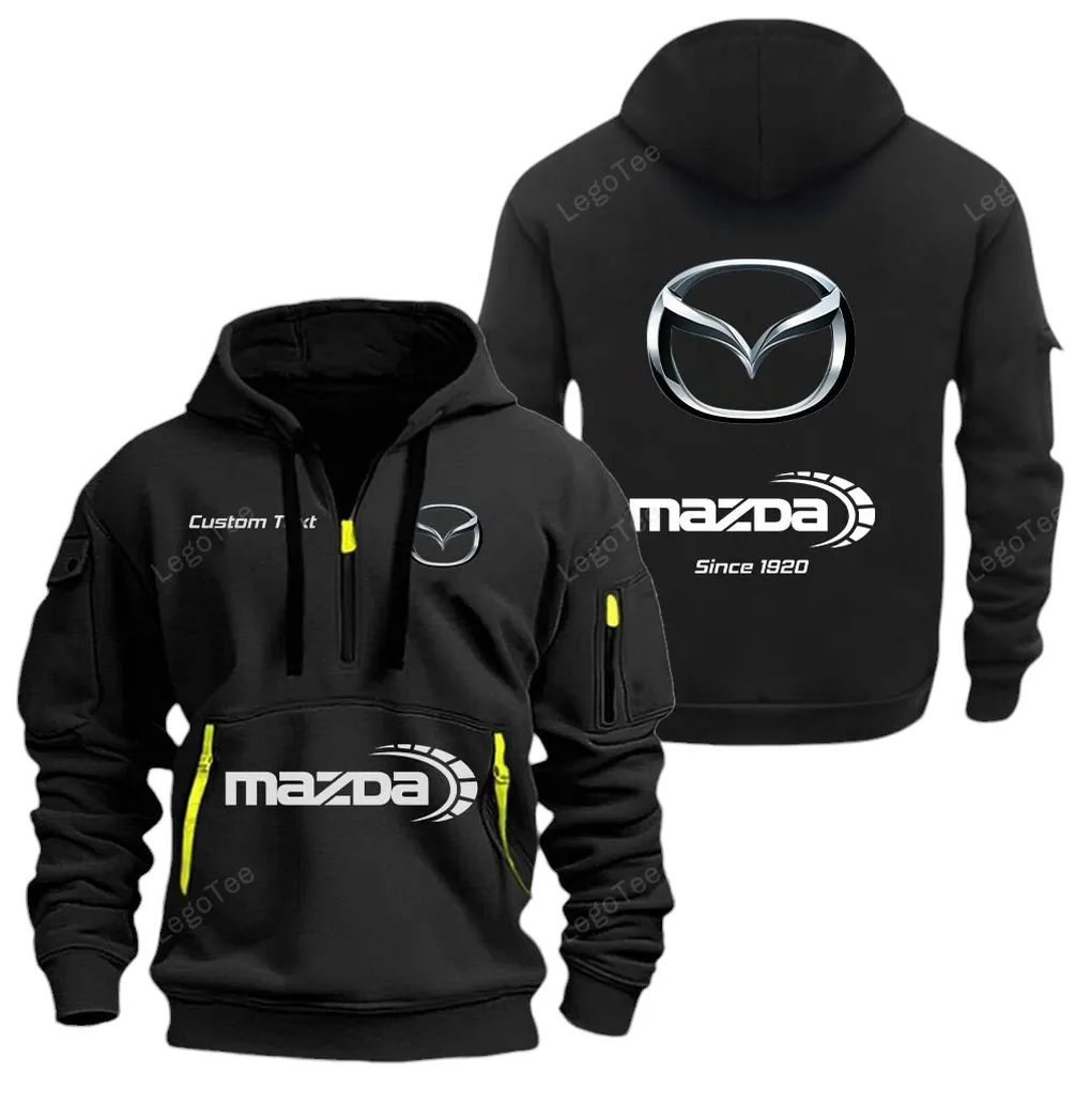 Performance Coupe Hoodie Half Zipper, Bold Energy Hoodie CAR052 -Black - Image 2