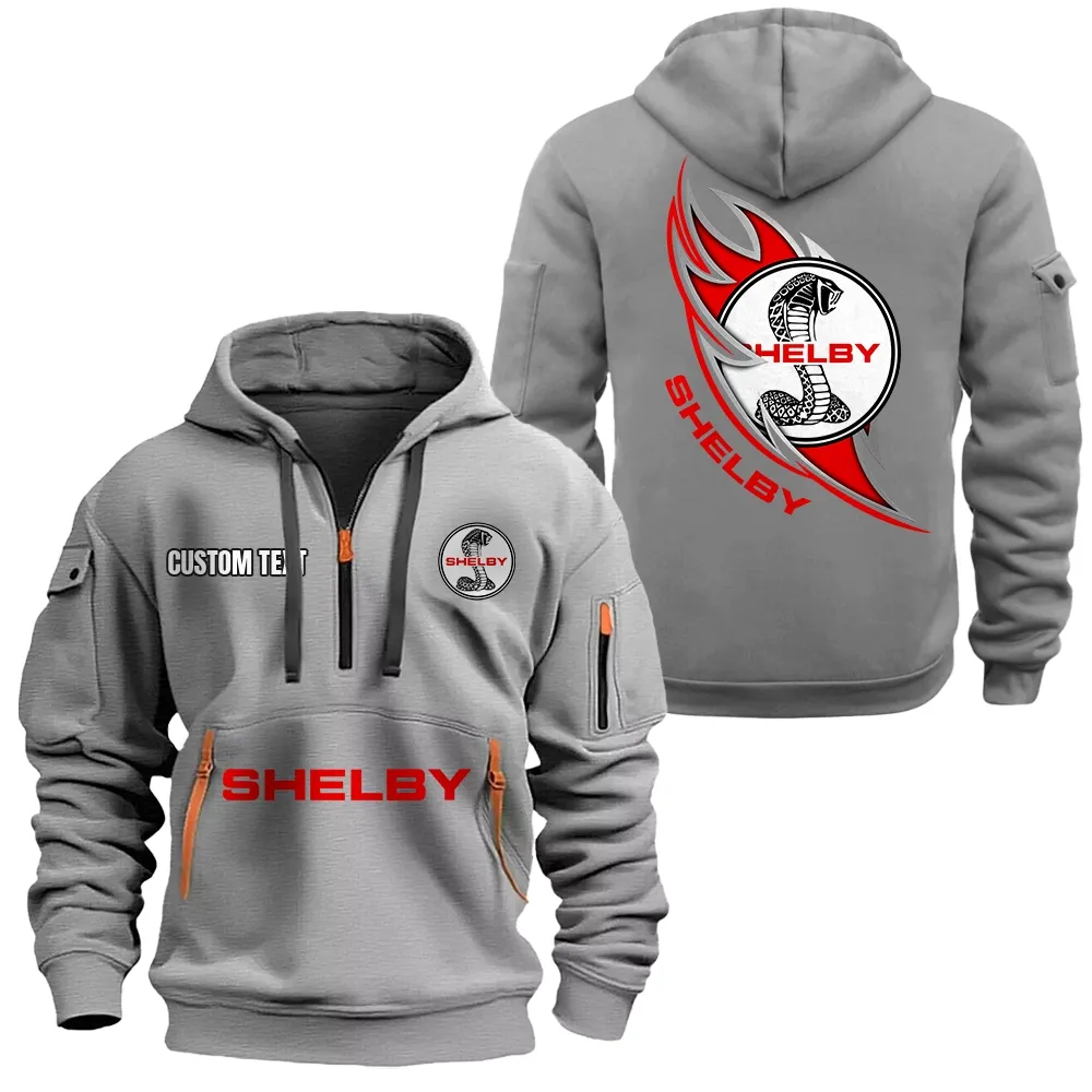 Performance Coupe Hoodie Half Zipper, Classic Sport Half-Zip Hoodie CAR170 - Gray - Image 2