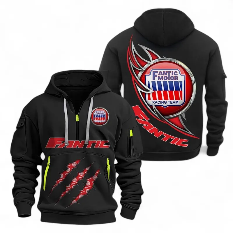 Performance Motor Hoodie Half Zipper, Supporter Spirit Hoodie CAR500 - Black - Image 2