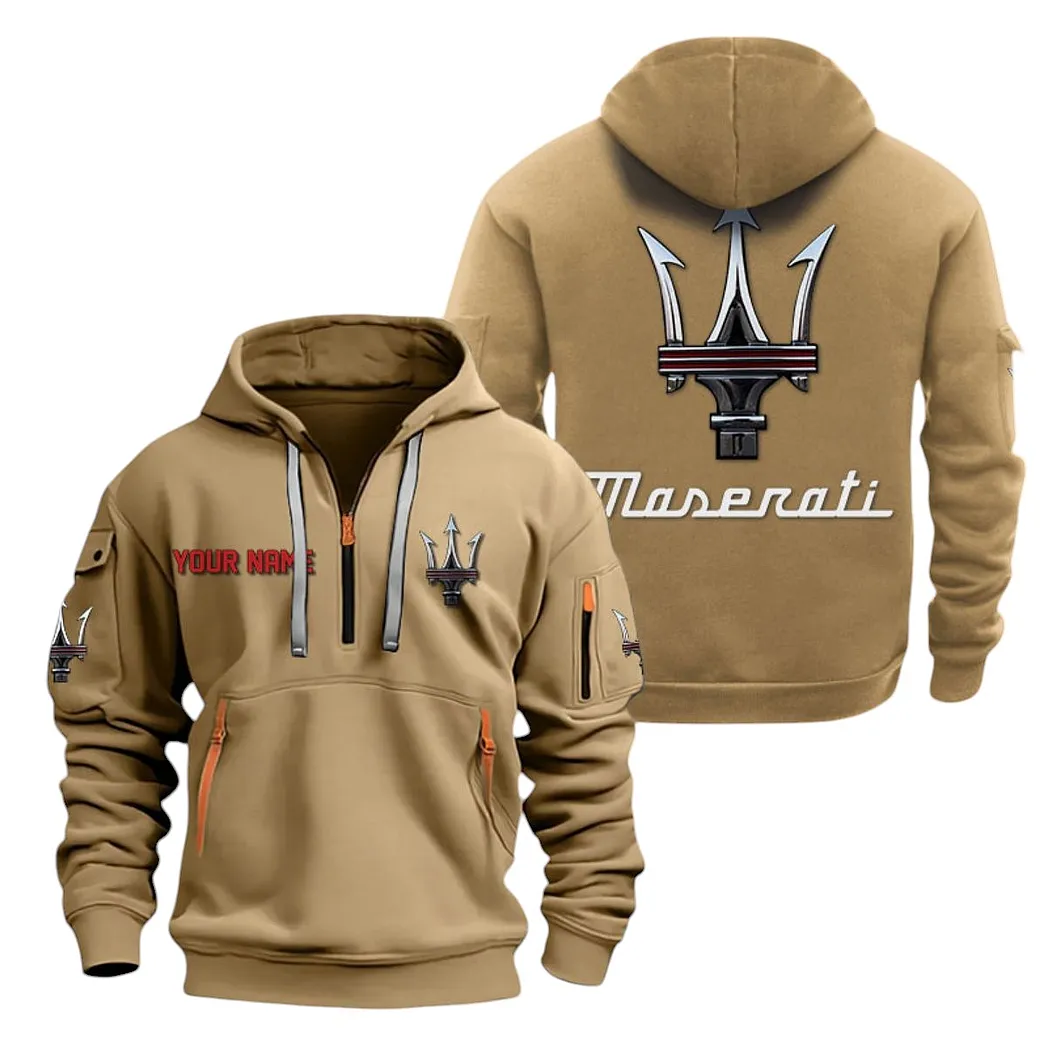 Performance Sedan Hoodie Half Zipper, True Supporter Half-Zip Hoodie CAR200 - Khaki - Image 2