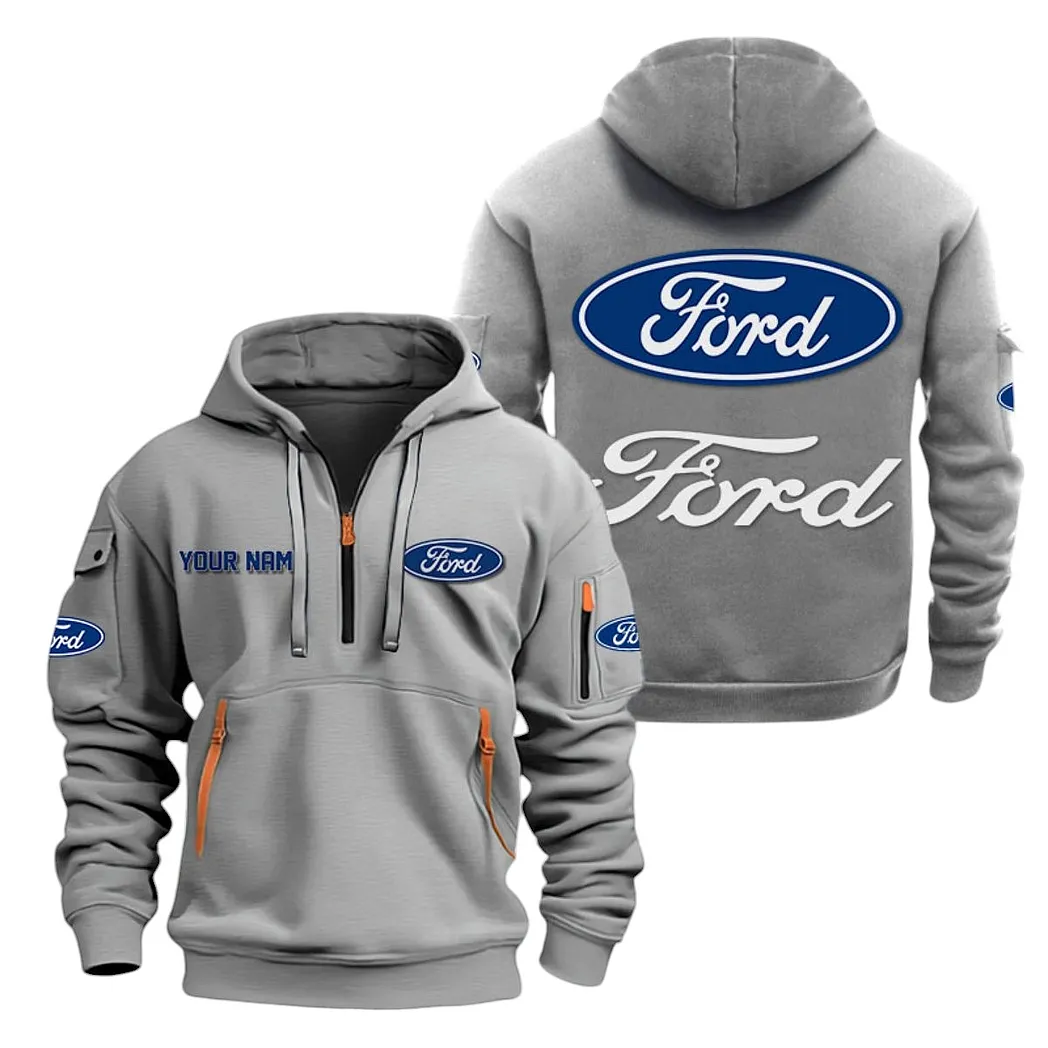 Pickup Legend Hoodie Half Zipper, Everyday Comfort Half-Zip Hoodie CAR200 - Gray - Image 2