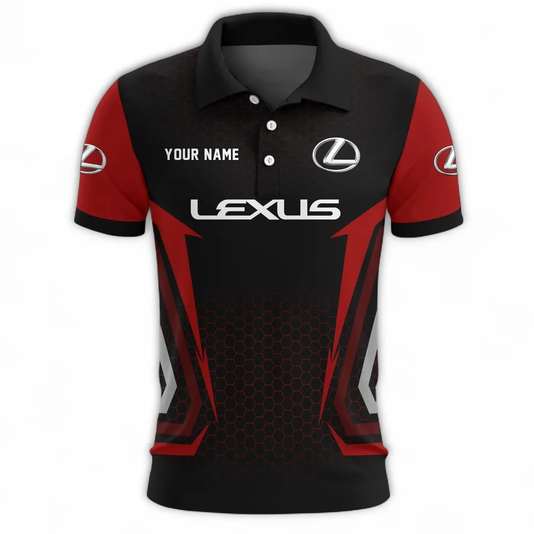 Premium Crossover Polo Shirt, Lightweight Streetwear Button Shirt CAR526 - Red - Image 2