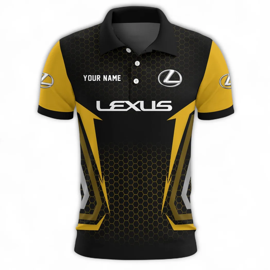 Premium Crossover Polo Shirt, Lightweight Streetwear Button Shirt CAR526 - Yellow - Image 2