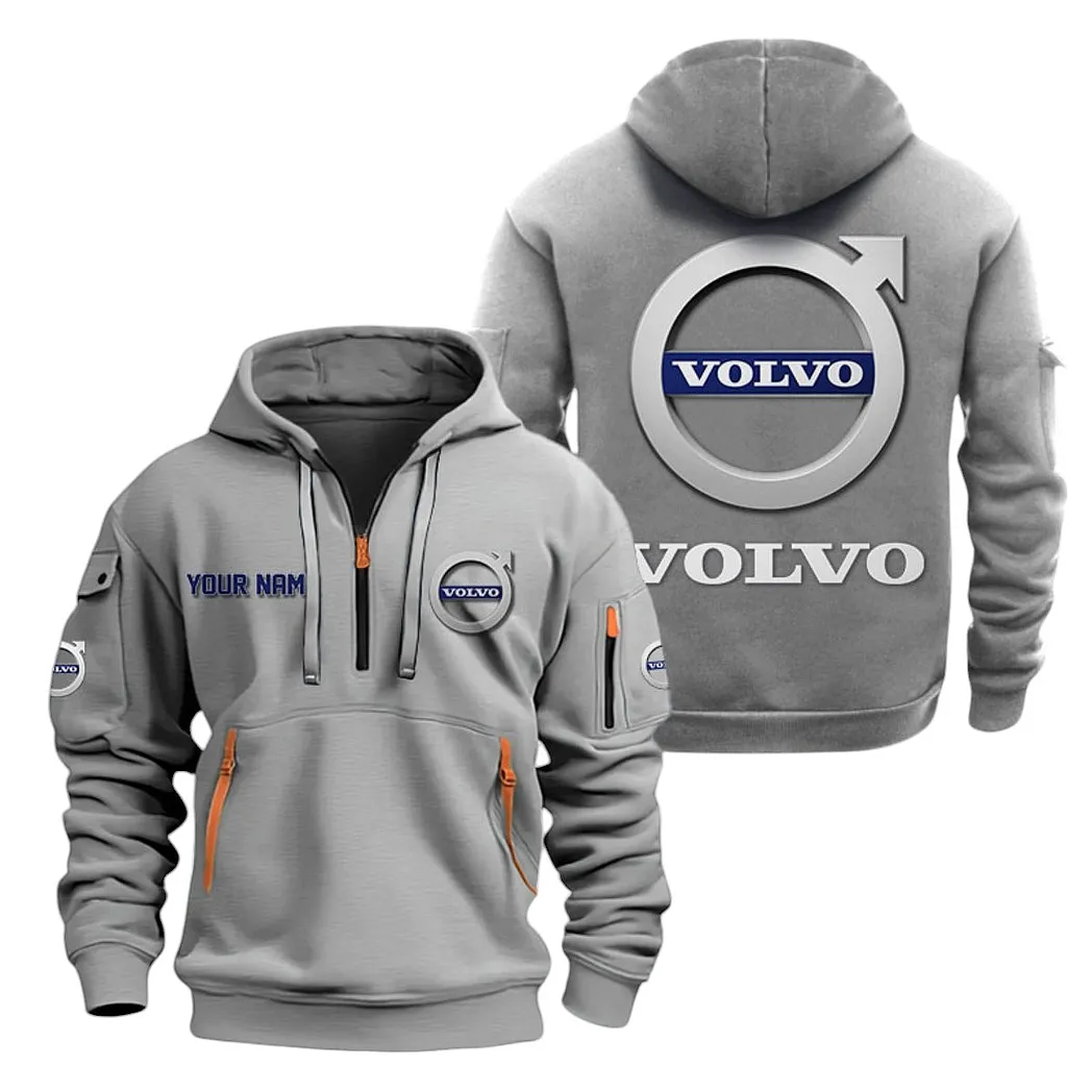 Premium Ride Hoodie Half Zipper, Game Time Hoodie CAR200 - Gray - Image 2