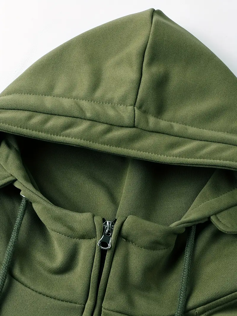 Premium Road Vehicle Tactical Quarter Zip Hoodie, Exclusive Logo Hoodie For Car Enthusiasts CAR960 - Army Green - Image 3