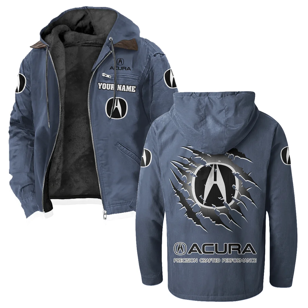 Premium Sedan Flannel Hoodie, Road-Ready Flannel Hoodie HVN1327AC - Navy Blue - Image 2