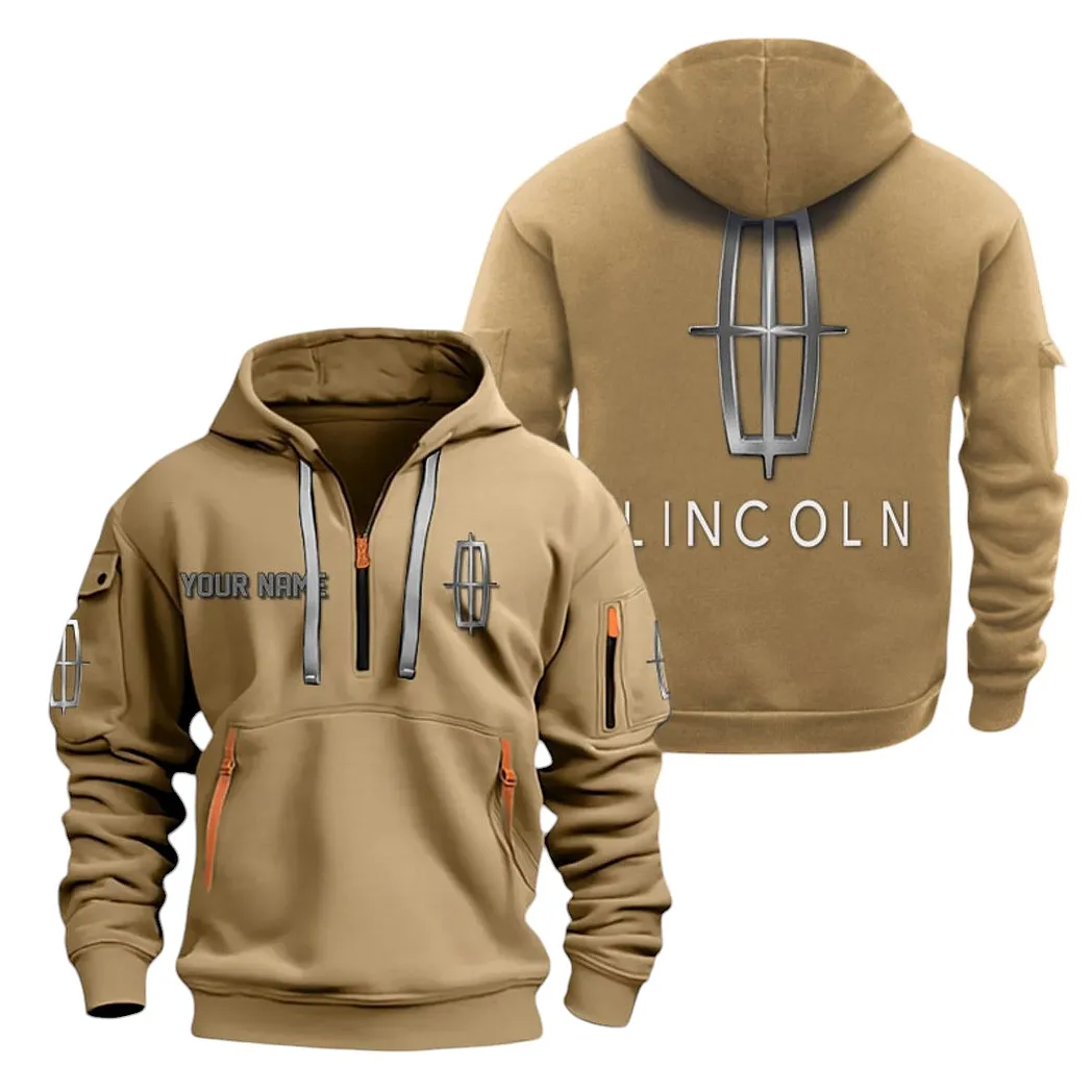 Premium SUV Hoodie Half Zipper, Sporty Fan Half-Zip Hoodie CAR200 - Khaki - Image 2