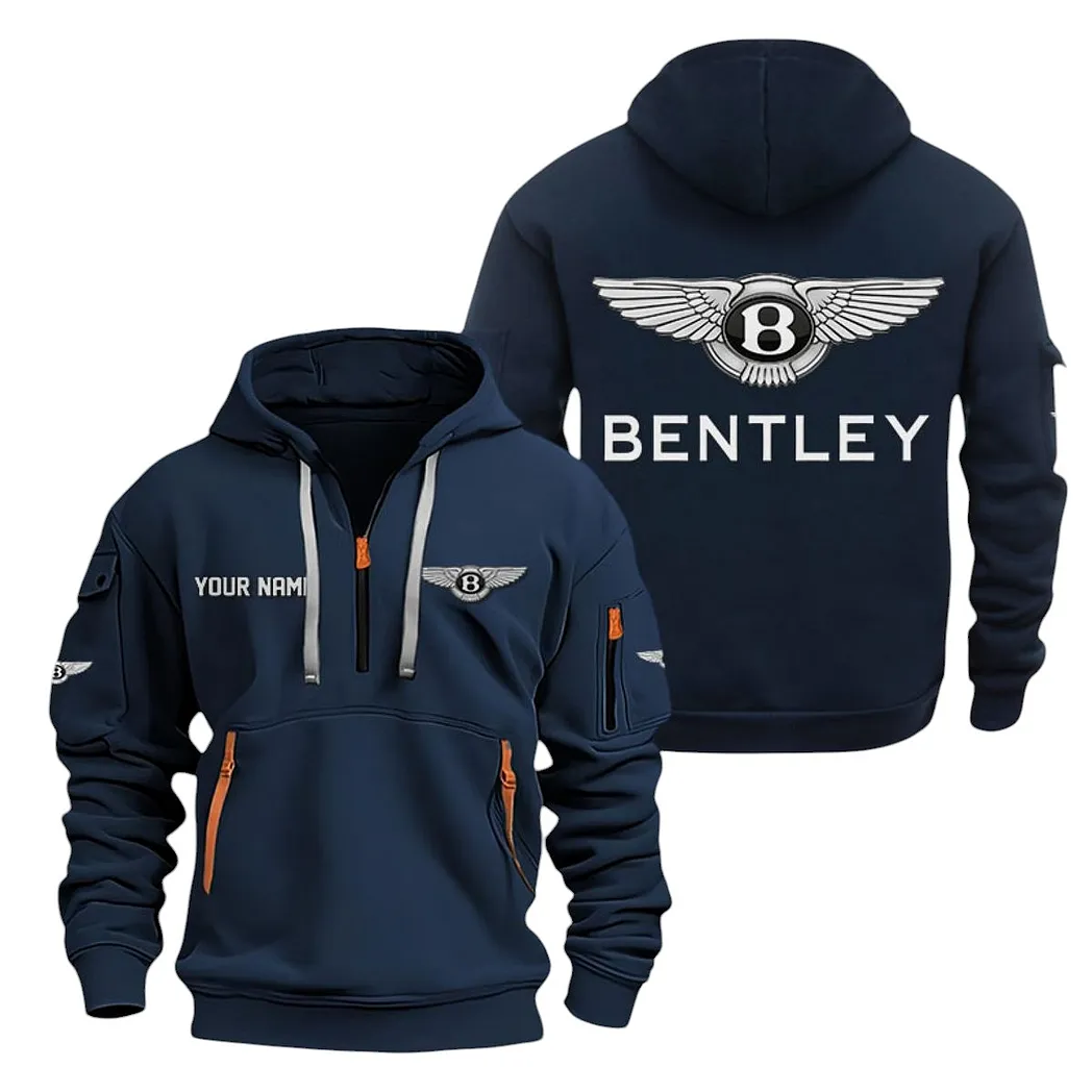 Prestige Automobile Hoodie Half Zipper, Fan Pride Half-Zip Hoodie CAR200 - Navy - Image 2