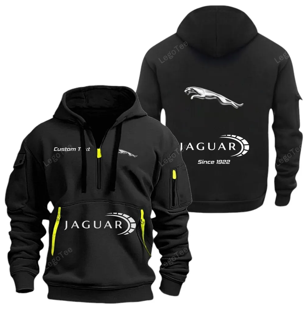 Prestige Automobile Hoodie Half Zipper, Warm Up Hoodie CAR052 -Black - Image 2