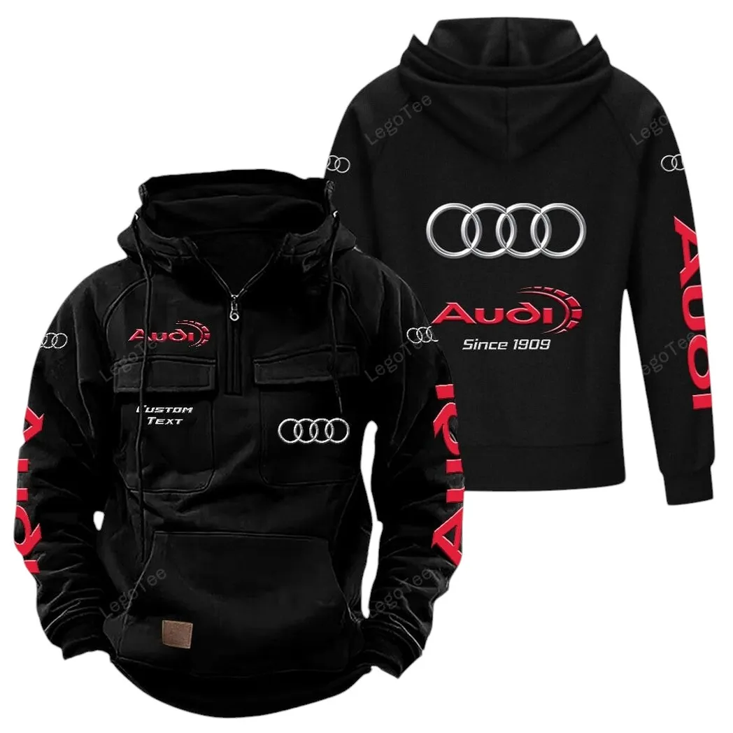 Prestige Car Tactical Quarter Zip Hoodie, Exclusive Logo Hoodie For Car Enthusiasts CAR960 - Black - Image 2