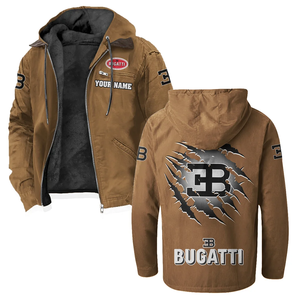 Prestige Coupe Flannel Hoodie, Gearhead Style Hoodie HVN1327BU - Camel - Image 2