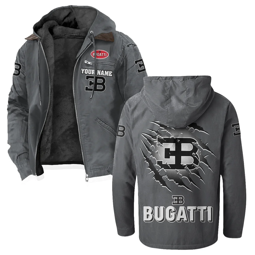 Prestige Coupe Flannel Hoodie, Gearhead Style Hoodie HVN1327BU - Gray - Image 2