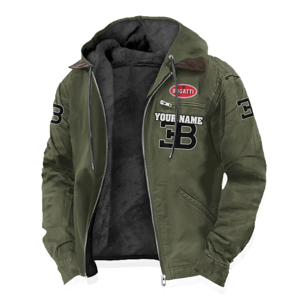 Prestige Coupe Flannel Hoodie, Gearhead Style Hoodie HVN1327BU - Green - Image 3