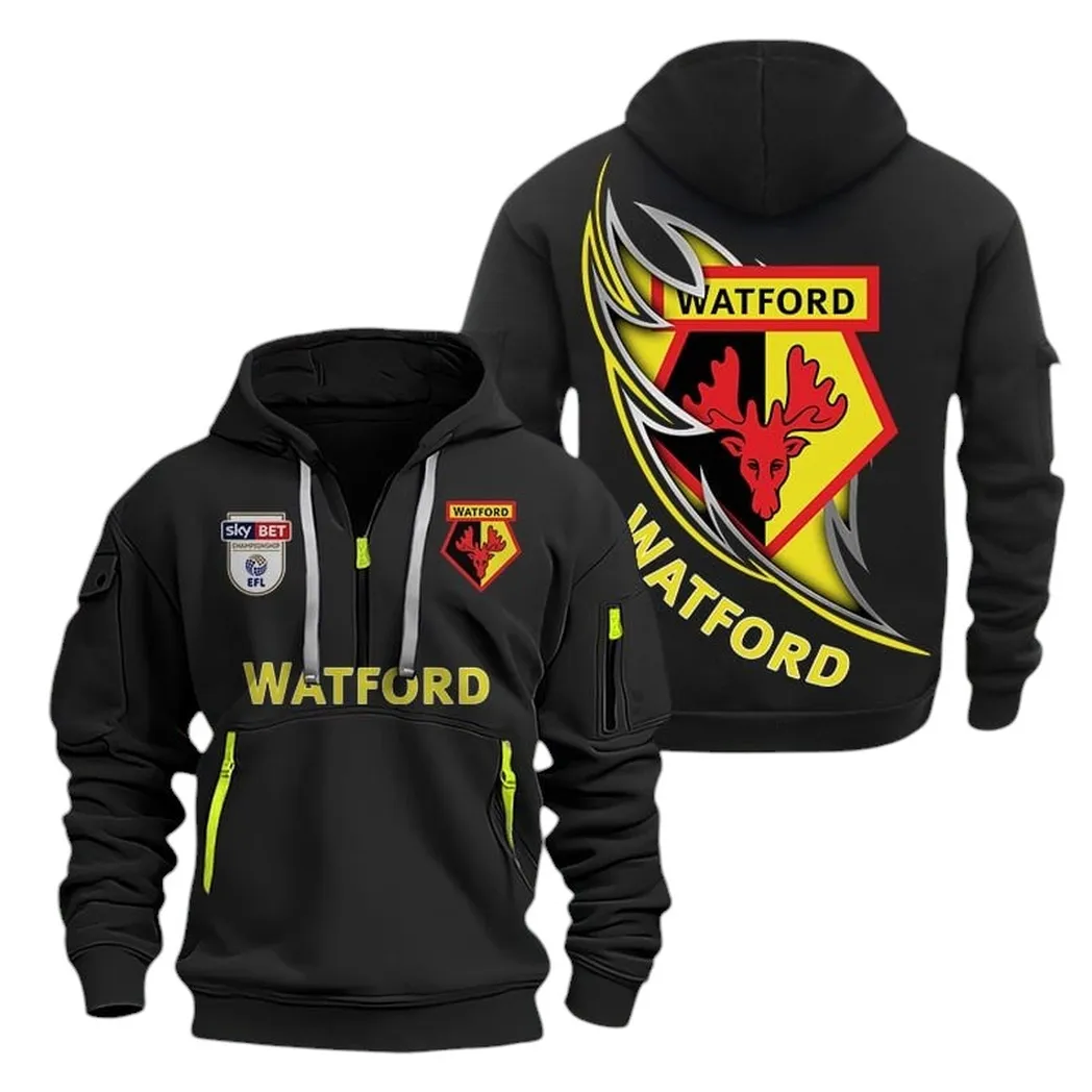 Pure Football Hub Hoodie Half Zipper, Game Day Half-Zip Hoodie EPL270 - Black