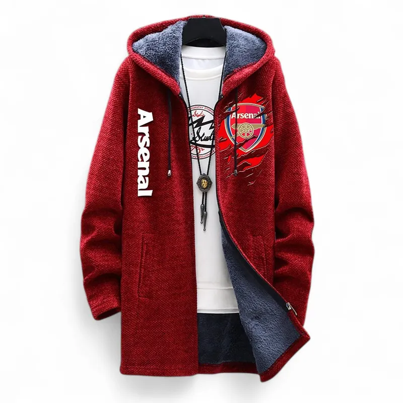 Red Shirt Fans Fleece Windbreaker Jacket, Active Sports Fleece EPL127 - Red - Image 2