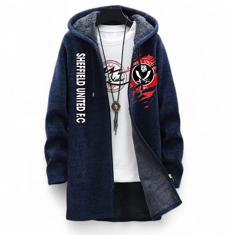 Red Shirt Loyalists Fleece Windbreaker Jacket, Sporty Fleece Outerwear EPL127 - Blue - Image 2