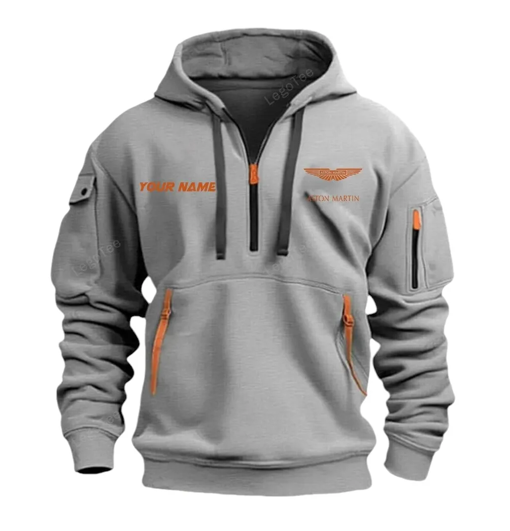 Refined Sport Coupe Hoodie Half Zipper, Game Time Hoodie CAR042 -Gray - Image 2