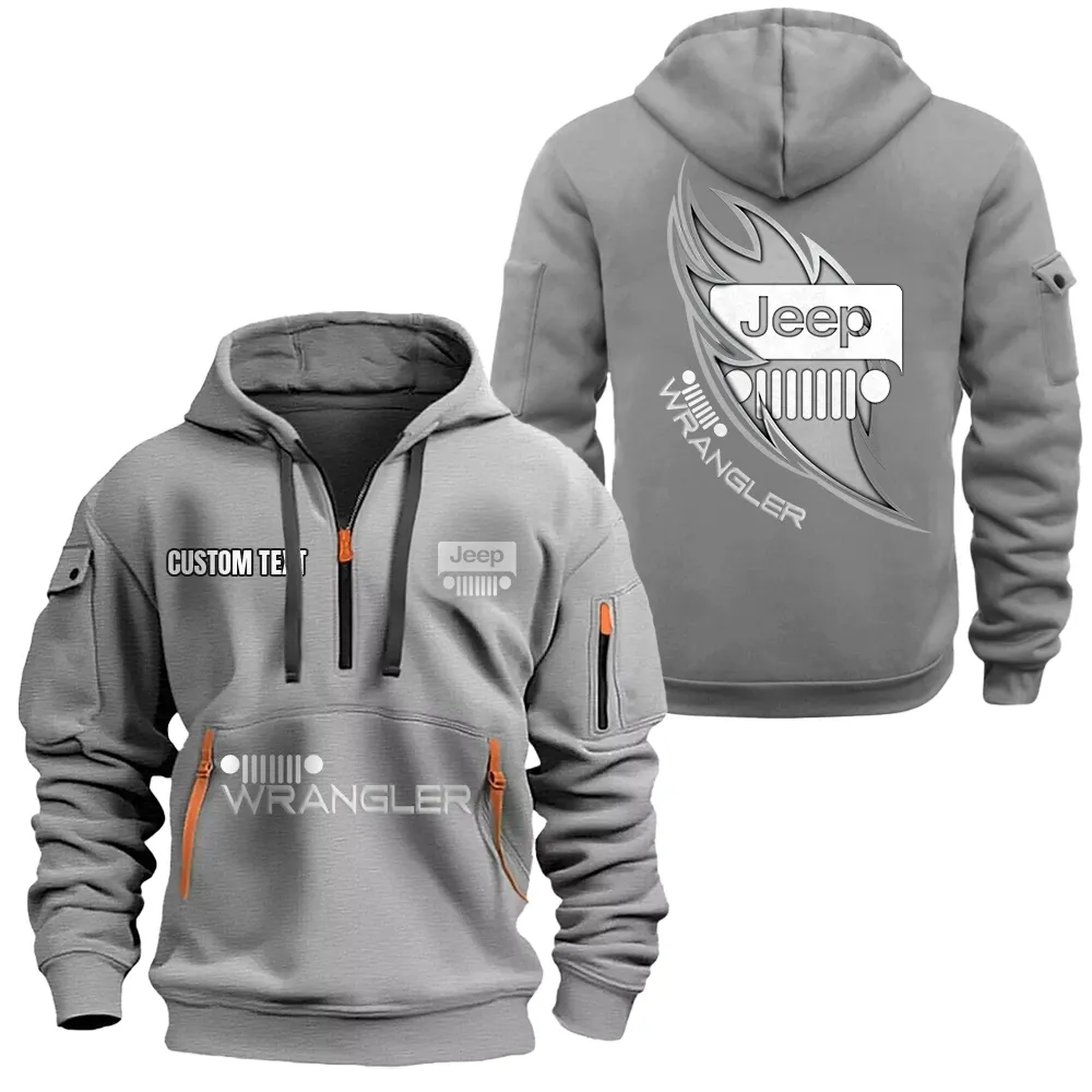 Refined Sports Automobile Hoodie Half Zipper, Active Spirit Hoodie CAR170 - Gray - Image 2