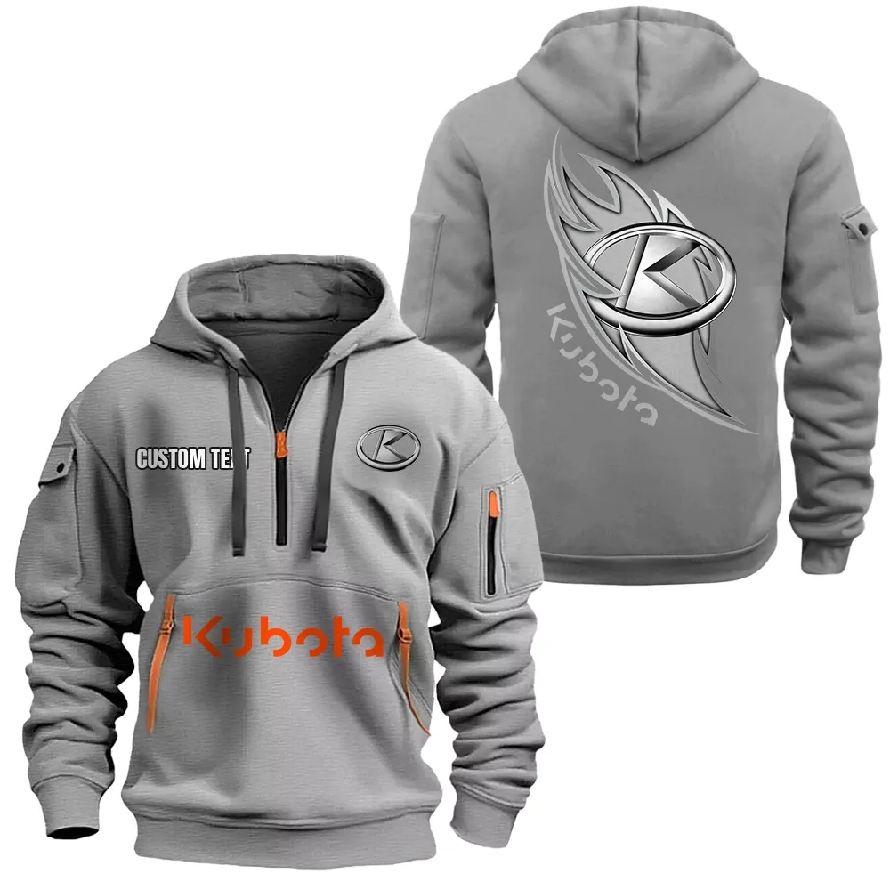 Reliable Work Tractor Hoodie Half Zipper, Game Time Hoodie CAR170 - Gray - Image 2