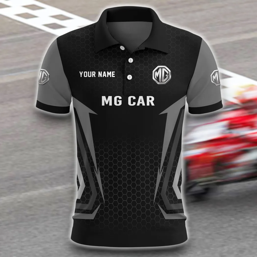 Retro Coupe Polo Shirt, Adventure-Ready Button Shirt CAR526 - Gray