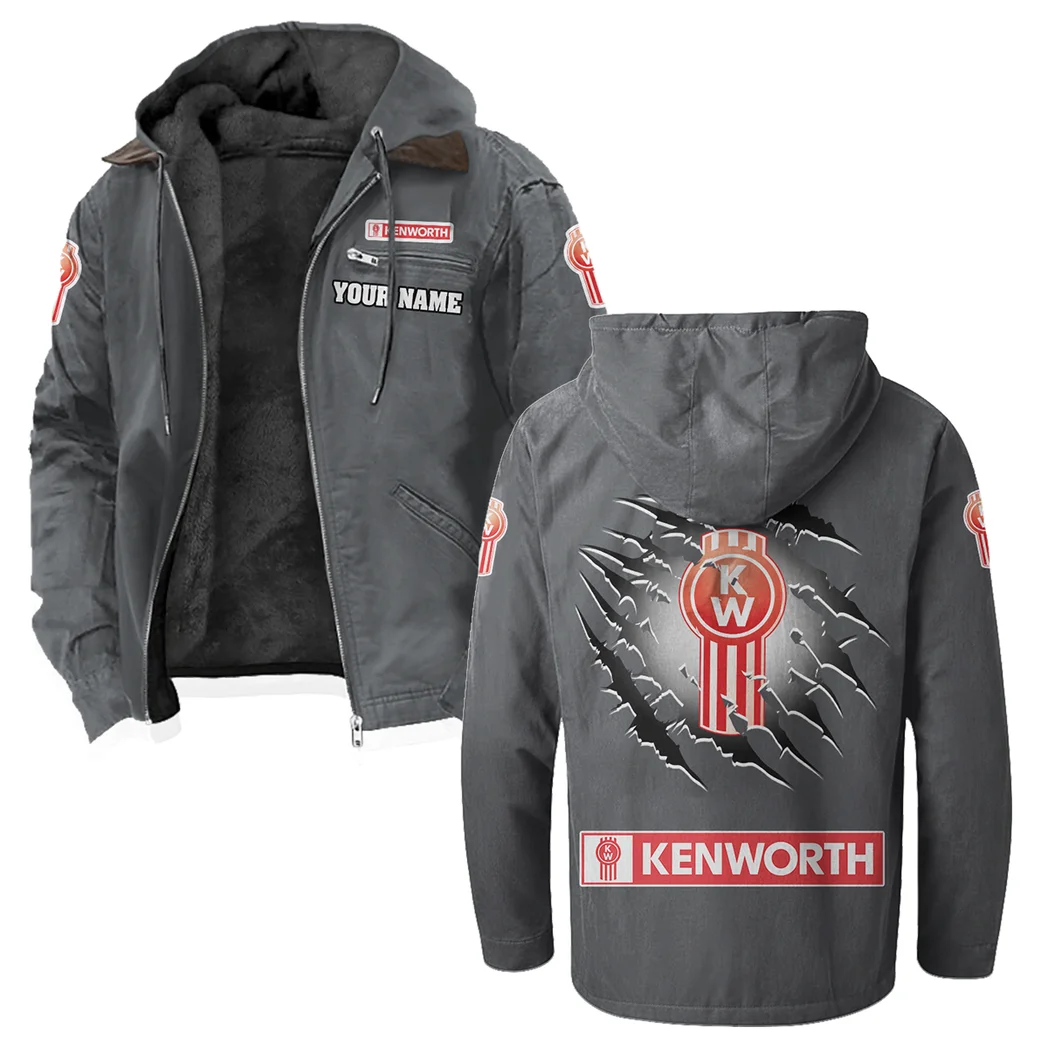 Road-Ready Truck Flannel Hoodie, Road Life Flannel HVN1327KE - Gray - Image 2