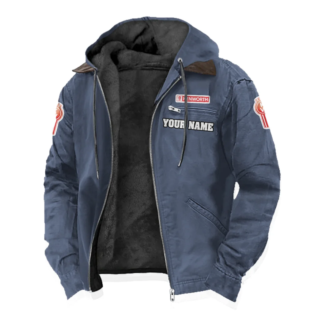 Road-Ready Truck Flannel Hoodie, Road Life Flannel HVN1327KE - Navy Blue - Image 3