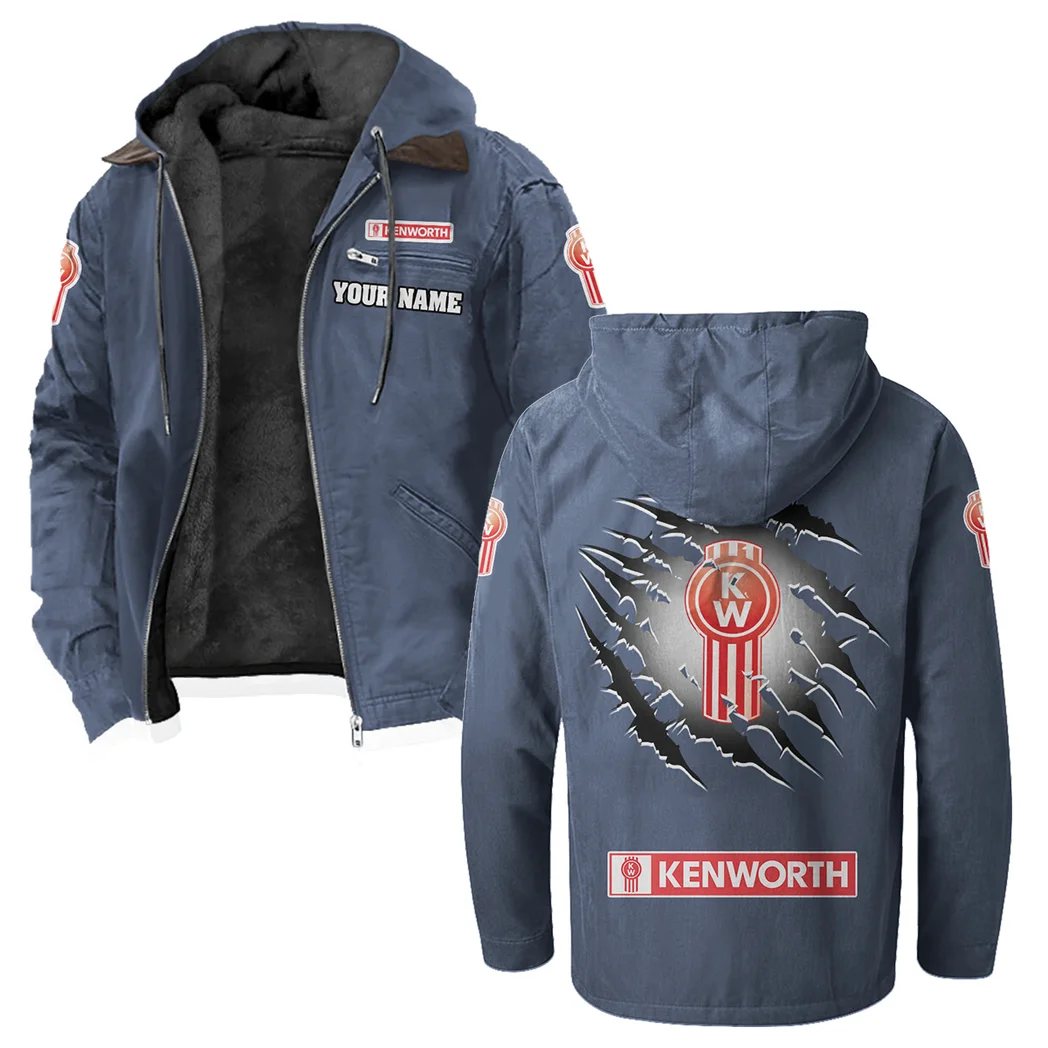 Road-Ready Truck Flannel Hoodie, Road Life Flannel HVN1327KE - Navy Blue - Image 2