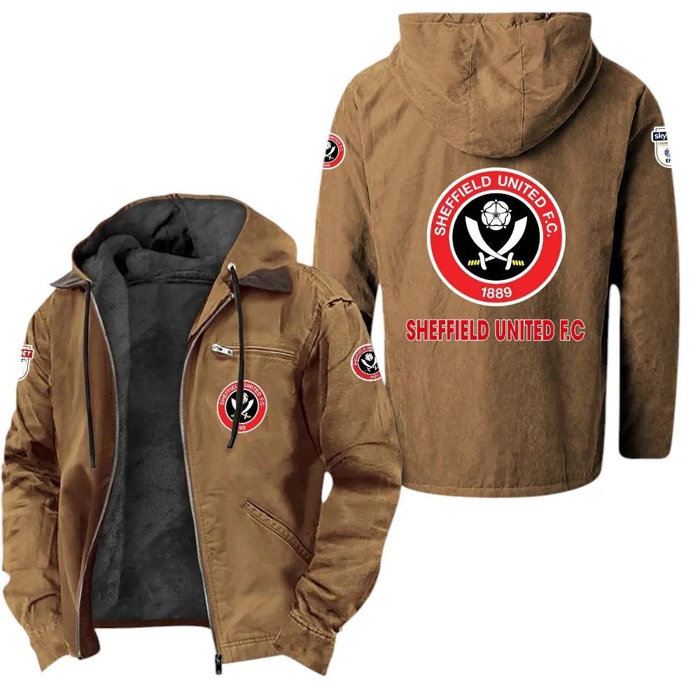Sheffield Red Spirit Hooded And Flannel Hoodie EPL134 - Camel