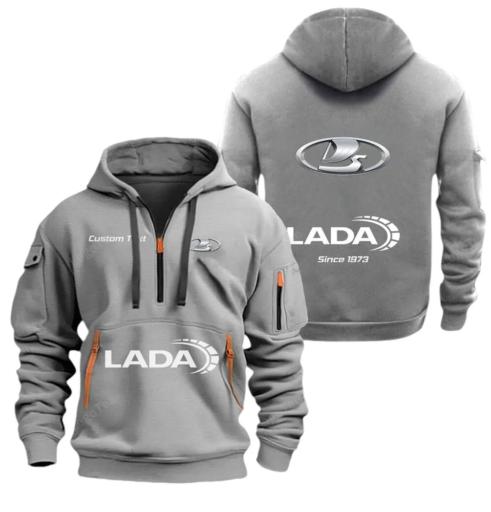 Small Auto Hoodie Half Zipper, Game Ready Half-Zip Hoodie CAR052 -Gray - Image 2