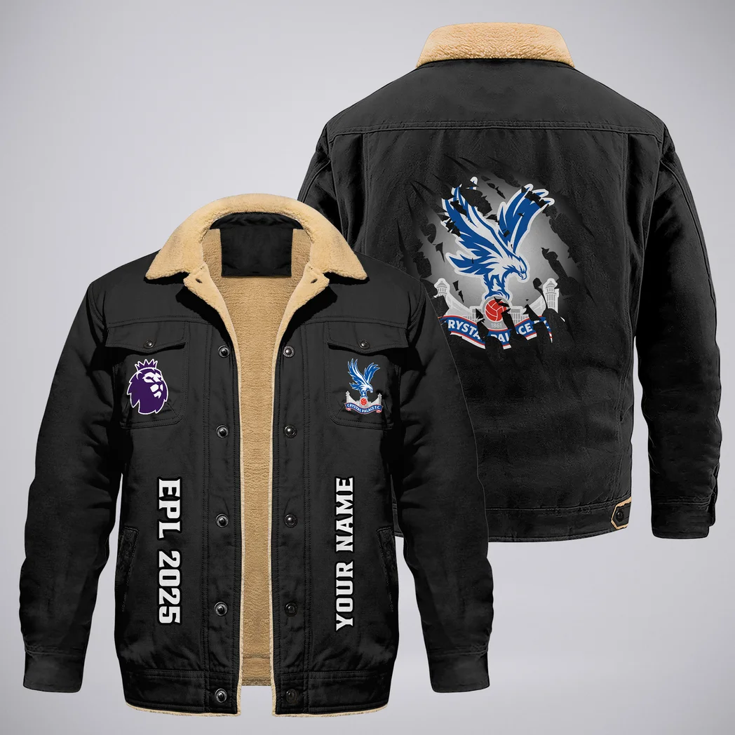 Soaring Fans Jacket Fur Collar Fleece, Everyday Fan Lifestyle Jacket HVN1317CP - Black - Image 2