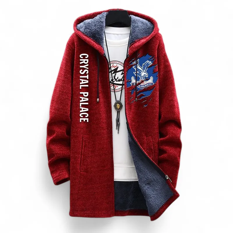 South End Eagles Fleece Windbreaker Jacket, Ultimate Fan Windbreaker EPL127 - Red - Image 2