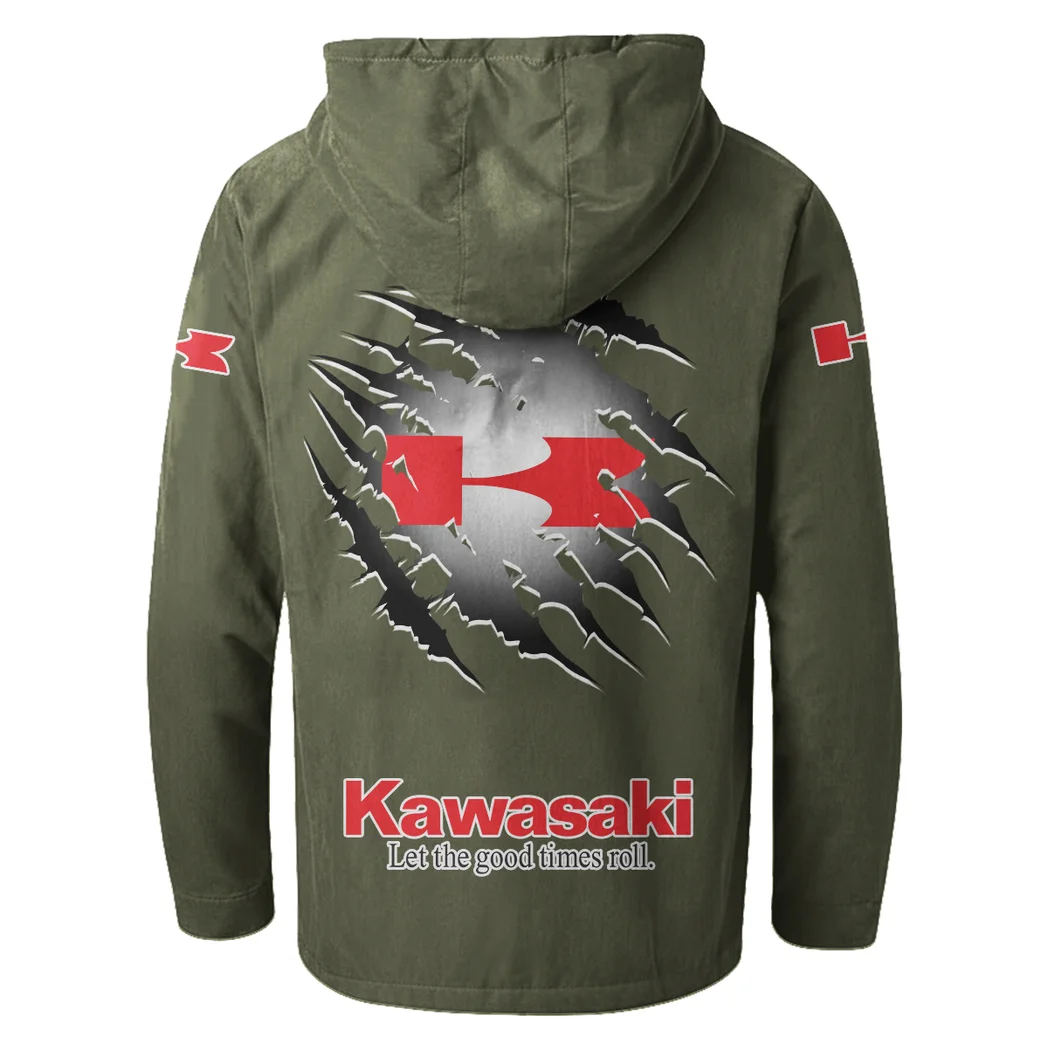 Sport Bike Flannel Hoodie, Everyday Driver Hoodie HVN1327KA - Green - Image 4