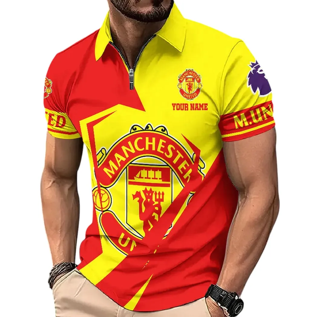 Sport Zipper Polo Shirt, Athletic Fan Polo With Modern Style SPO071